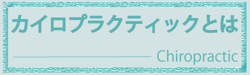 東海カイロプラクティック院カイロプラクティックとは